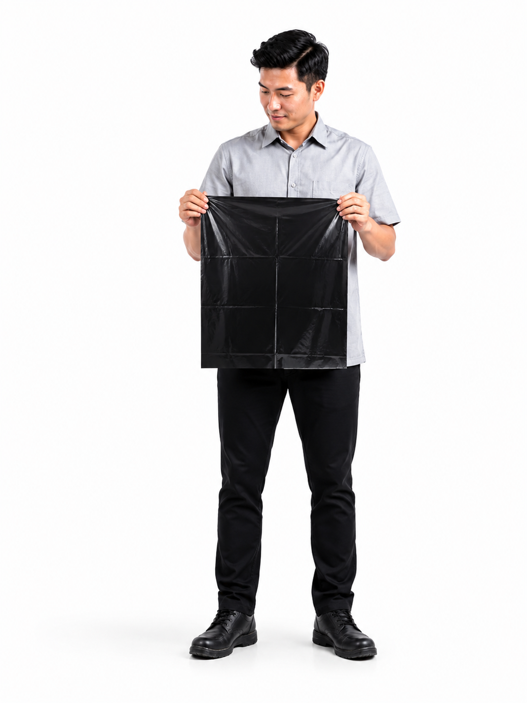 Kantong Sampah Hitam Plastik Ukuran 40 × 60 CM ( 1 Pack Isi 18 Pcs )